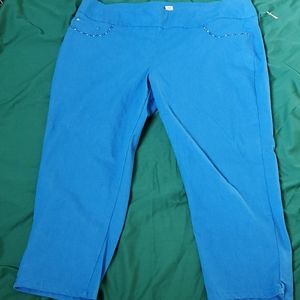 Women Blue pants diamond silver and black stiching